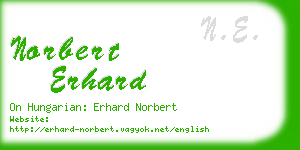 norbert erhard business card